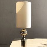 Chrome metal lamp from the 1970s