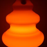 Orange opaline pendant lamp 70's