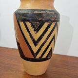 Signed Breton terracotta vase