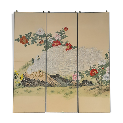 3 panneaux coulissants en imprimé sur papier