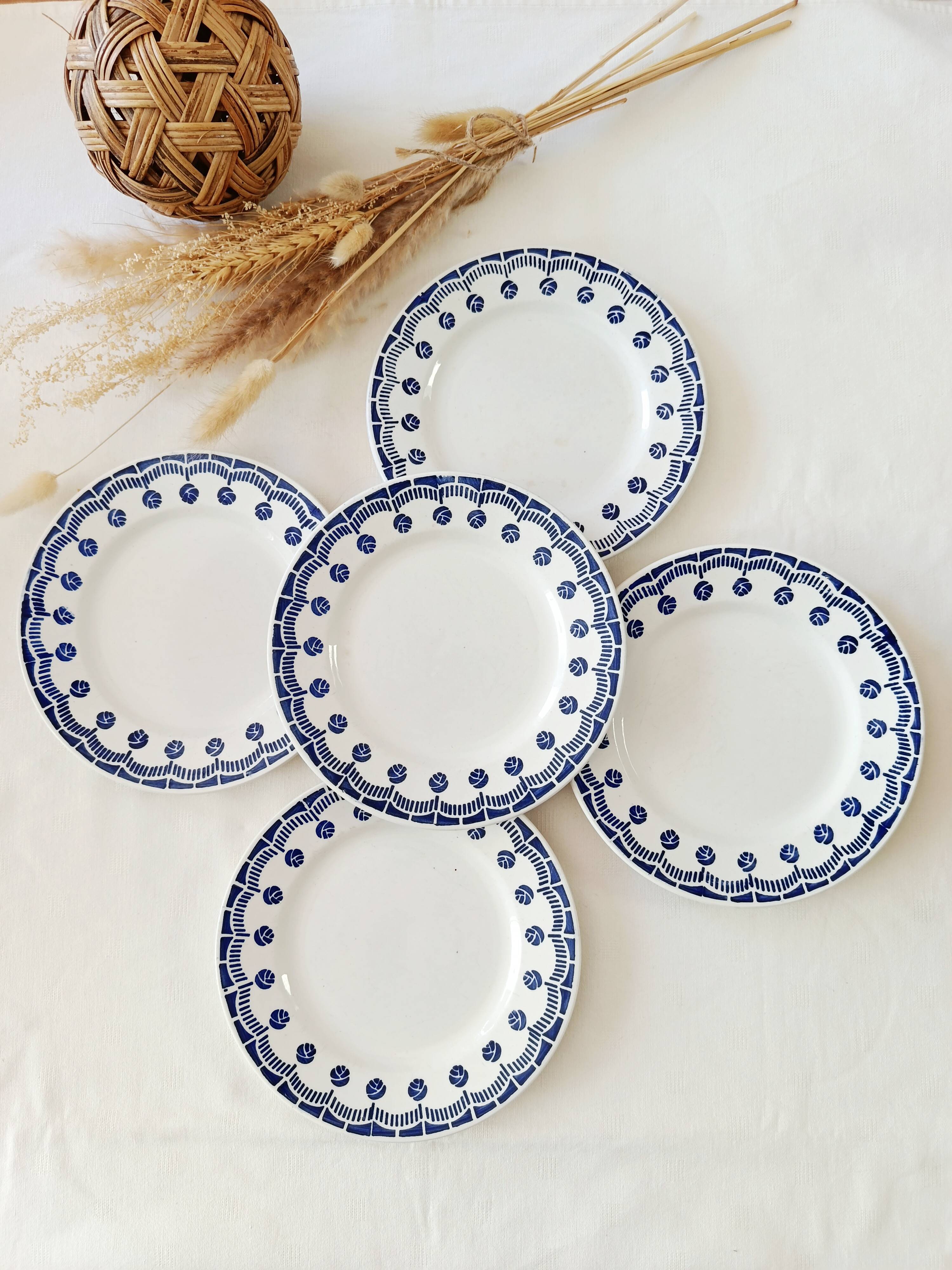 Lot de 5 assiettes a dessert Ceranord