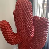 Red cactus gufram by Guido Drocco and Franco Mello reissue 2000s