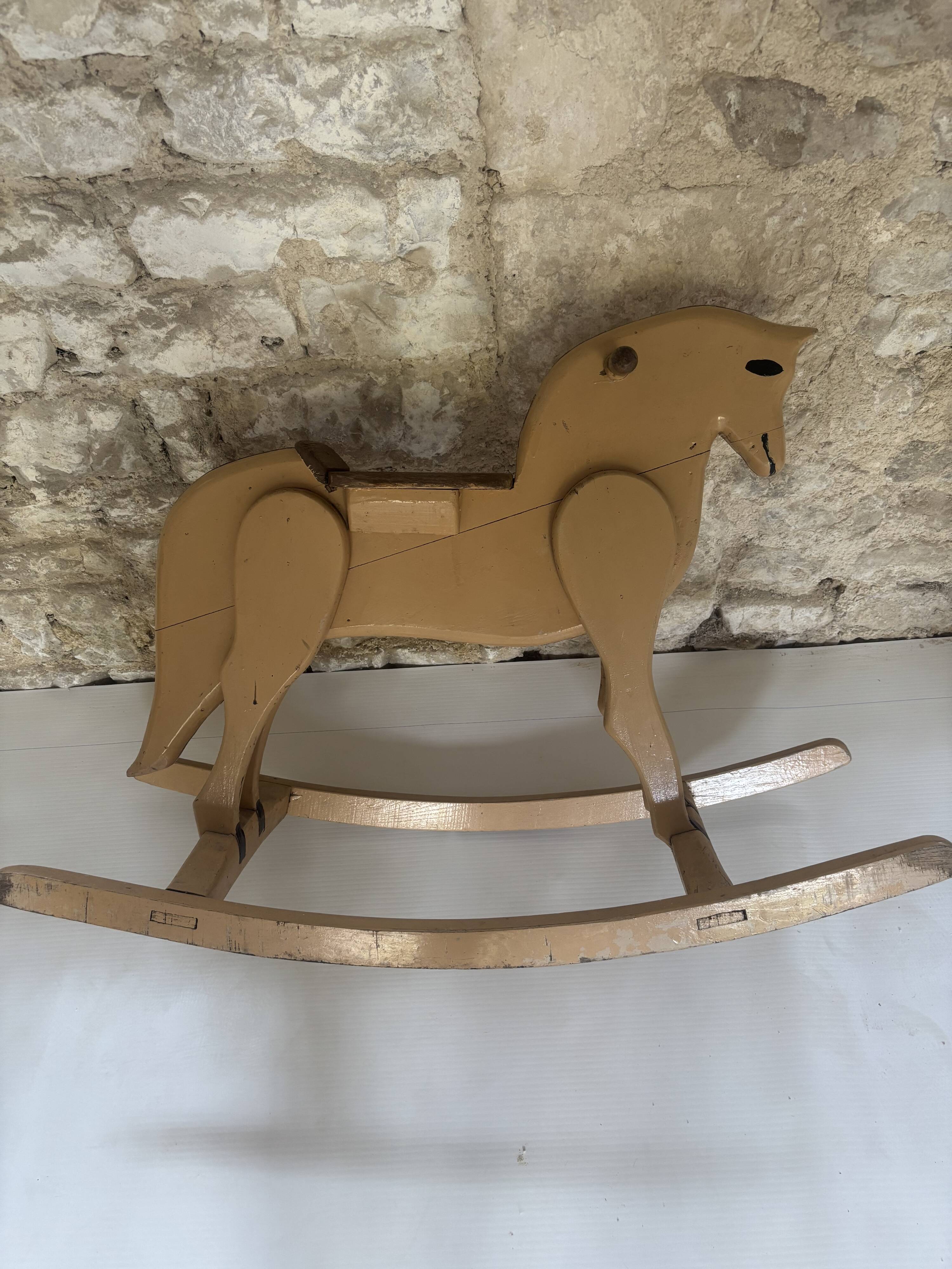 Wooden Rocking Horse – Folk Art