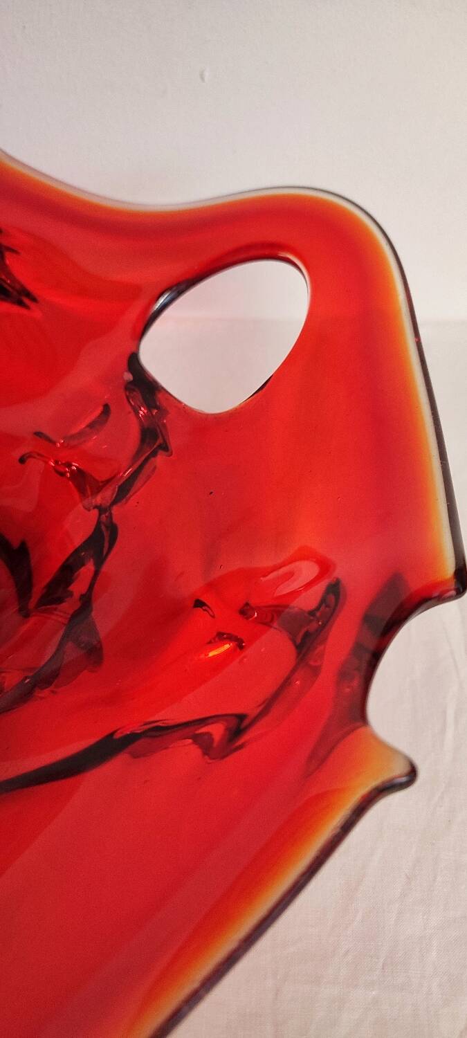 Centro de mesa de cristal de Murano. Italy, 1980s.