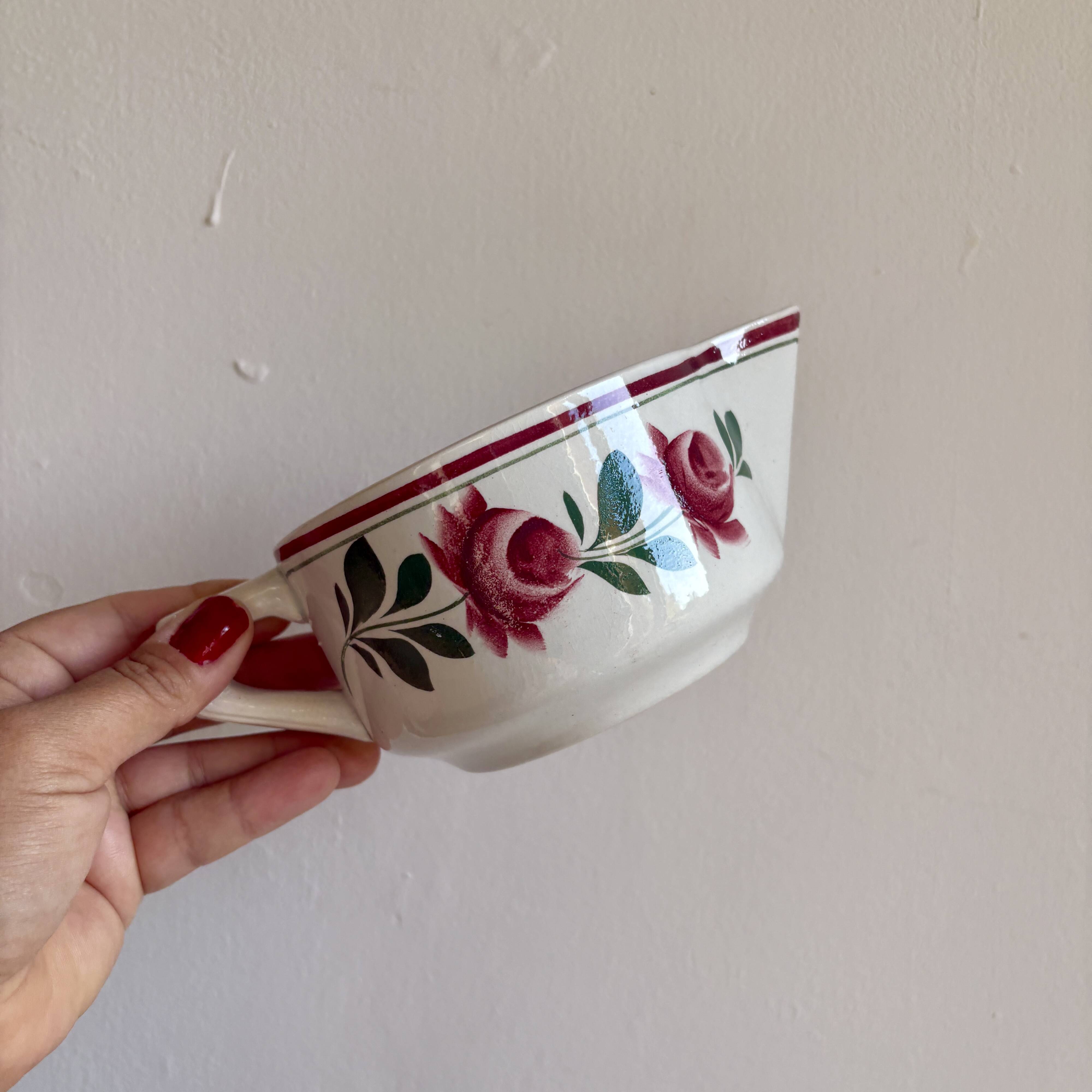 Lot de vaisselles Les Roses - 2 raviers et une saucière -