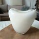 White and transparent heart-shaped Murano vase, Maria Christina Hamel.