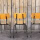 Vintage Toupie school chair, stackable in wood and metal, 1960s.