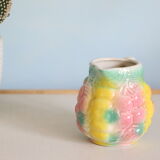 Milk pot patterned fruit peps, 1970