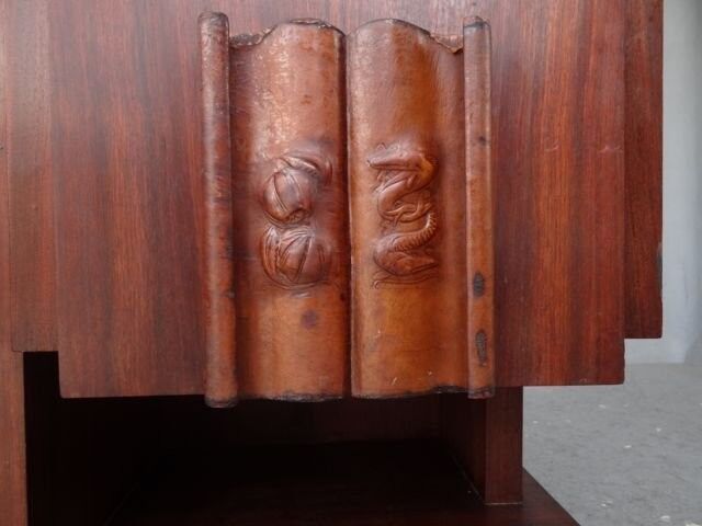 Bar service 1930 rosewood plate