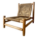 Wood and rope armchair by Audoux and Minnet from the 1950s.