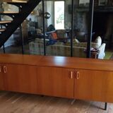 Teak veneer sideboard