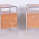 Bauhaus Chrome Bedside Tables attributed to R. Slezák, Former Czechoslovakia, 1930s, Set of 2