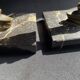 Pair of art deco marble and patinated regulated bookends