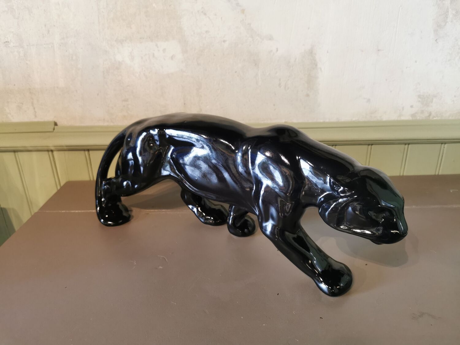 Art deco ceramic panther