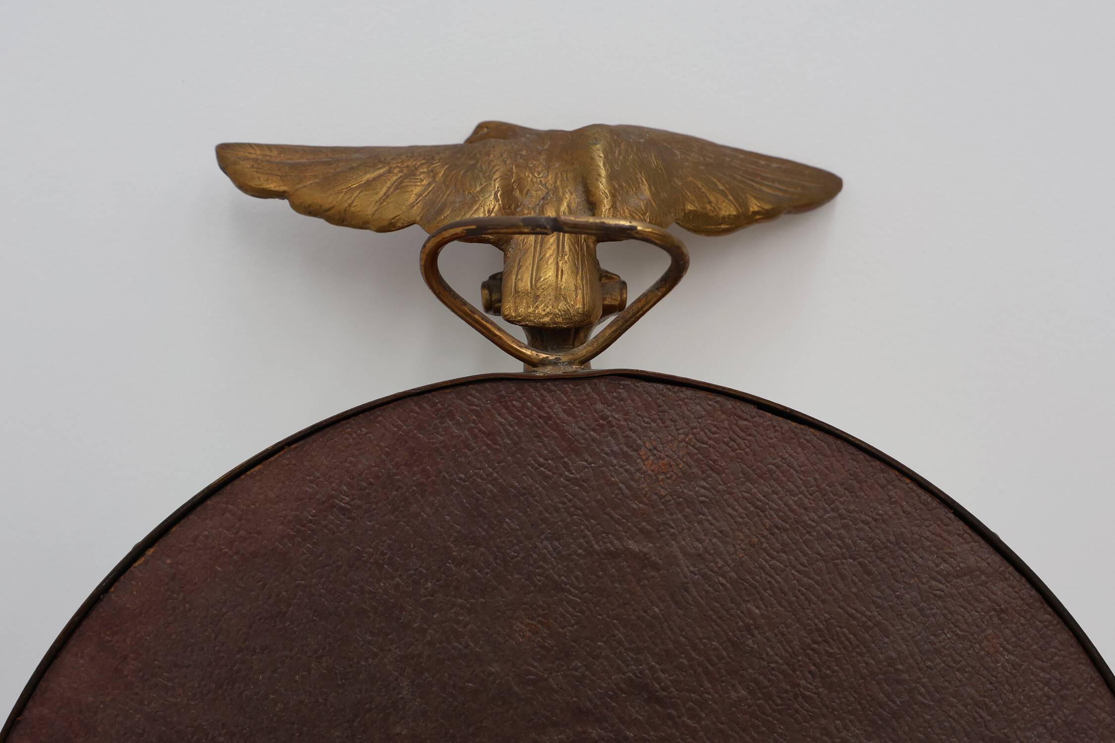 Empire style Small Gold Decorative convex Mirror with Eagle, France