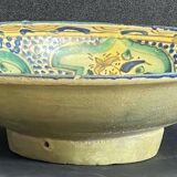 Large Dish Fez Morocco 19th 19th polychrome earthenware 35.3 cm