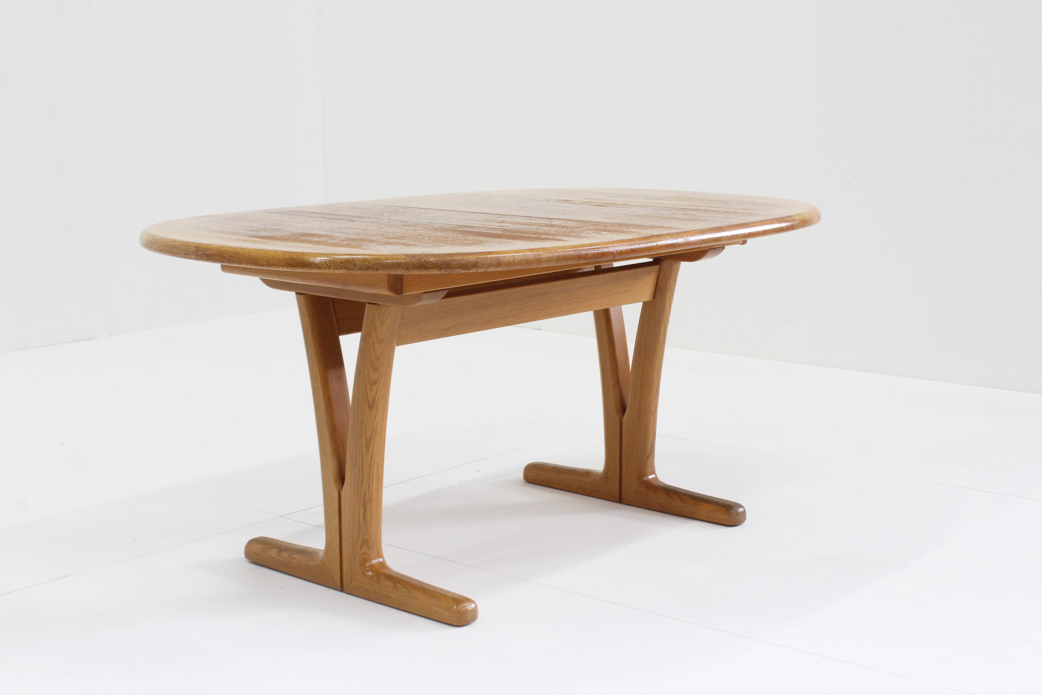 Vintage Danish extendable dining table solid wood Holstebro Mobilfabrik