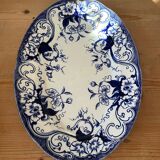 Plat ovale faïence Creil et Montereau