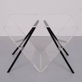 Lucite Post Modern Side Tables by Lui Art Holland Design 1980s