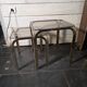 1970s golden metal nesting table