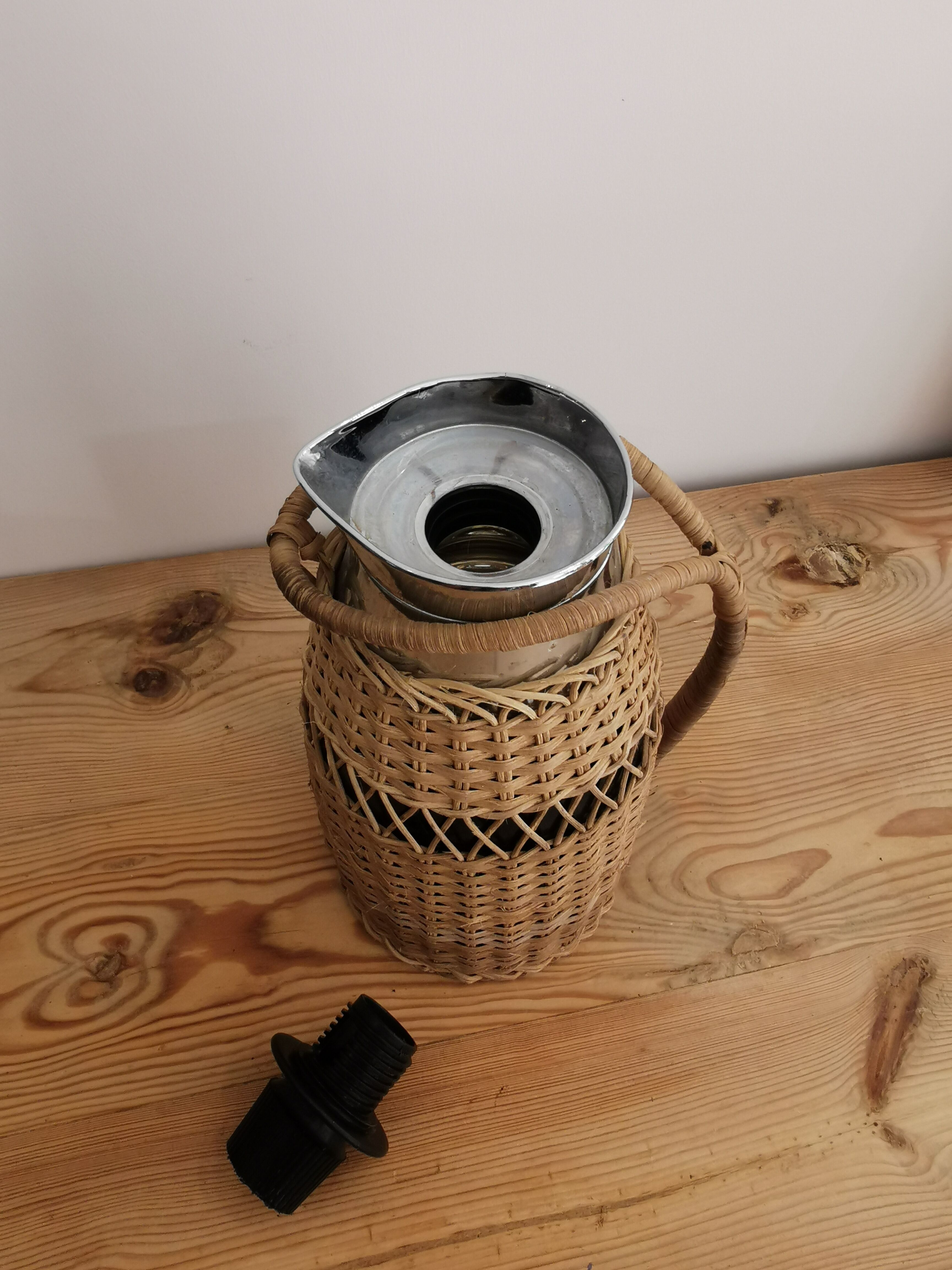 Vintage rattan thermos