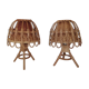 Lampes vintage en bambou