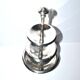 Vintage silver metal tray - pedestal table display for sweet cakes Hotel Buffet H29cm