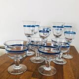 4 Danish Holmegaard “Blue bell” glasses signed