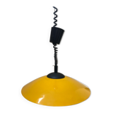 Oscar yellow and white metal pendant light, made in Italy