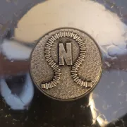 Nordon ashtray/trinket dish, hammered steel, 1970s 1980s