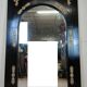 Miroir Empire en bois laqué noir et bronze doré époque XIXeme