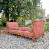 Bench, Daybed in Walnut, Louis XV Style, 19th Century