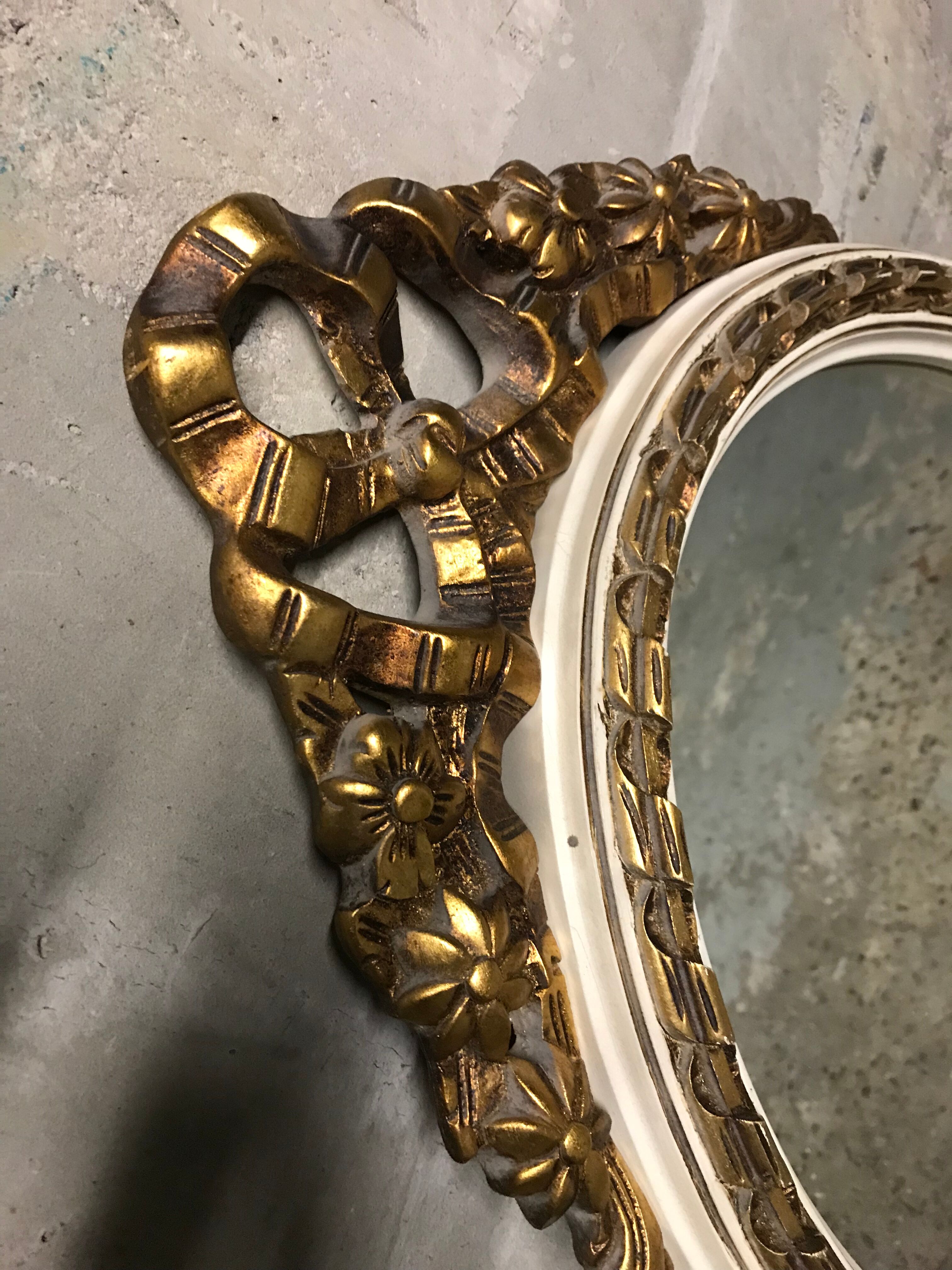 Oval mirror Louis XVI gilded style 53x90cm