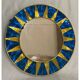 Sunburst mirror in glass paste and brass, 1960s