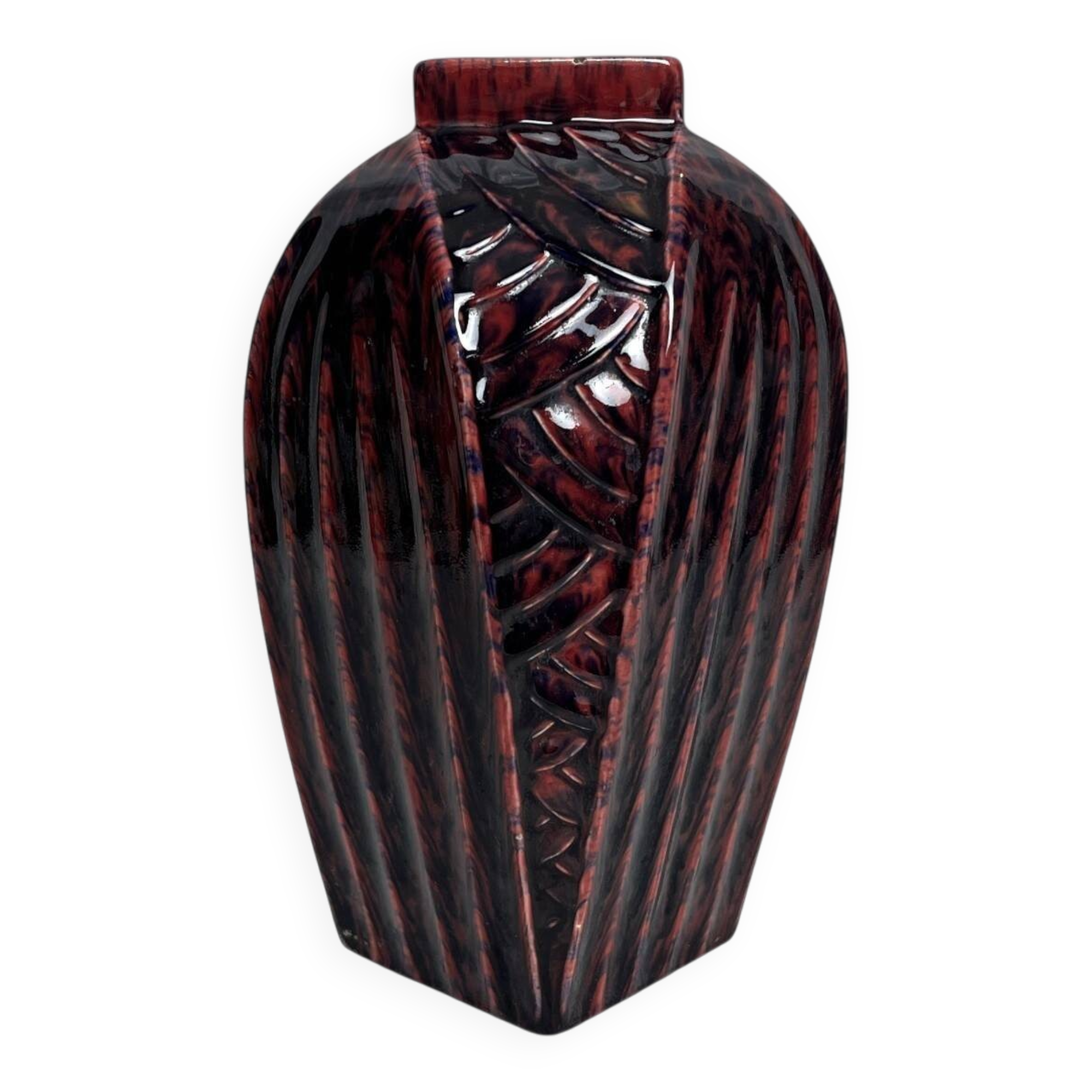Art Deco, polychrome ceramic vase circa 1930