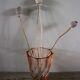Rosaline vase, pink octagonal vintage glass