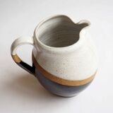 Tricolor stoneware pitcher