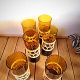 Amber & wicker glasses