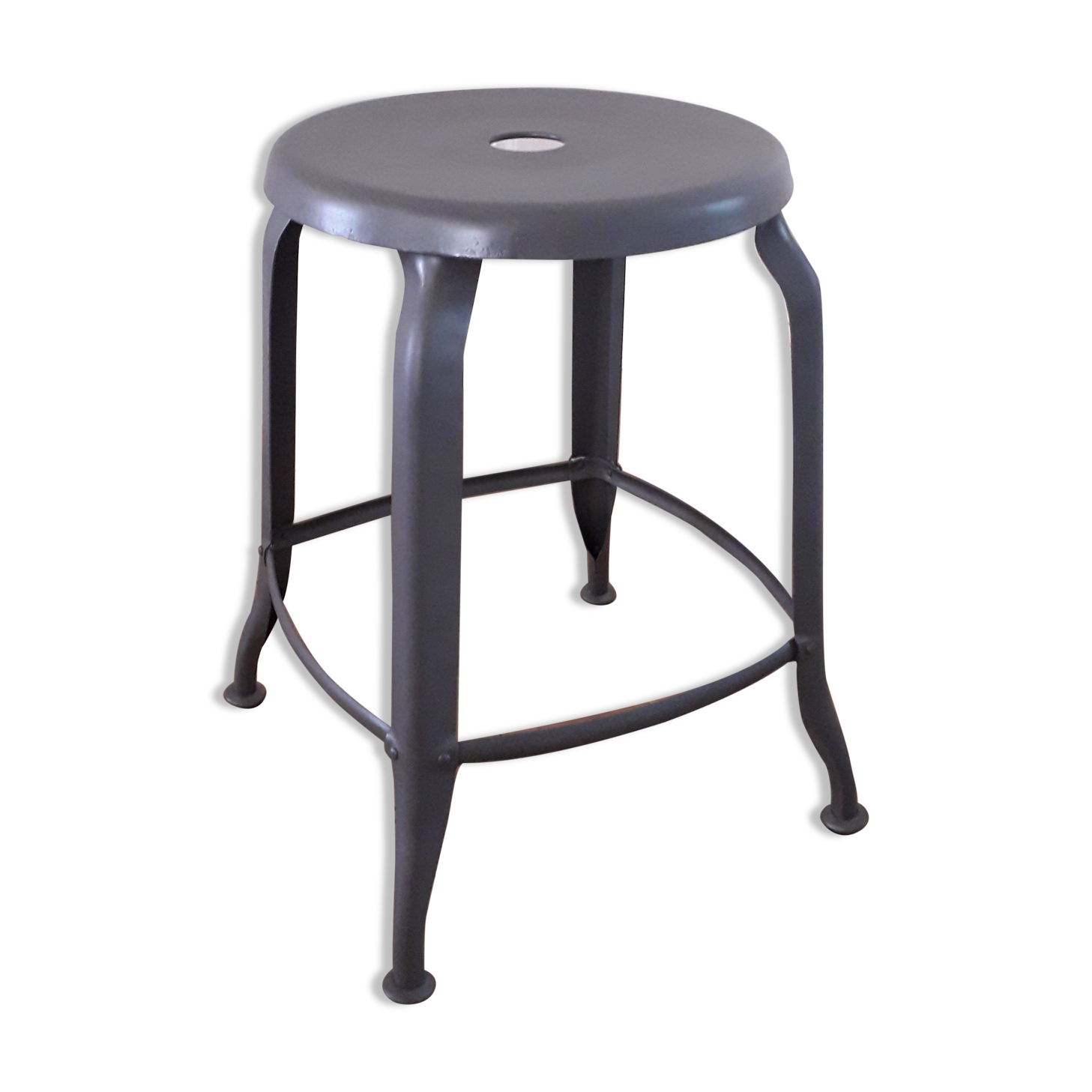 Industrial stool in crude steel