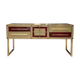 Console/chest of drawers with 6 Murano glass drawers