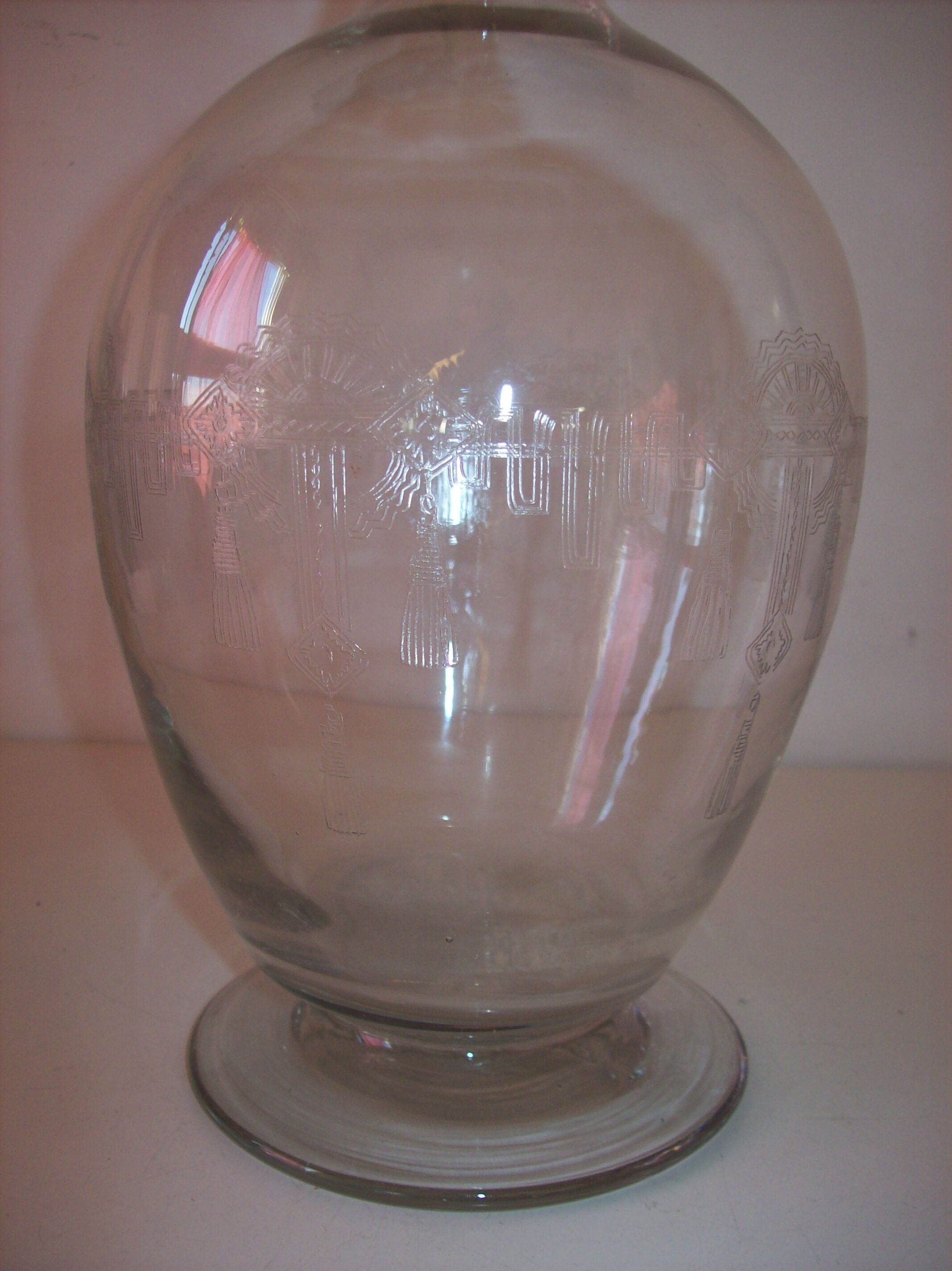 Carafe in blown glass