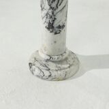 White Carrara Marble Column Italy 1970s
