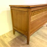 Vintage rattan toy box