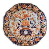 Assiette en porcelaine de style Imari, peinte à la main, Japon, milieu du XX