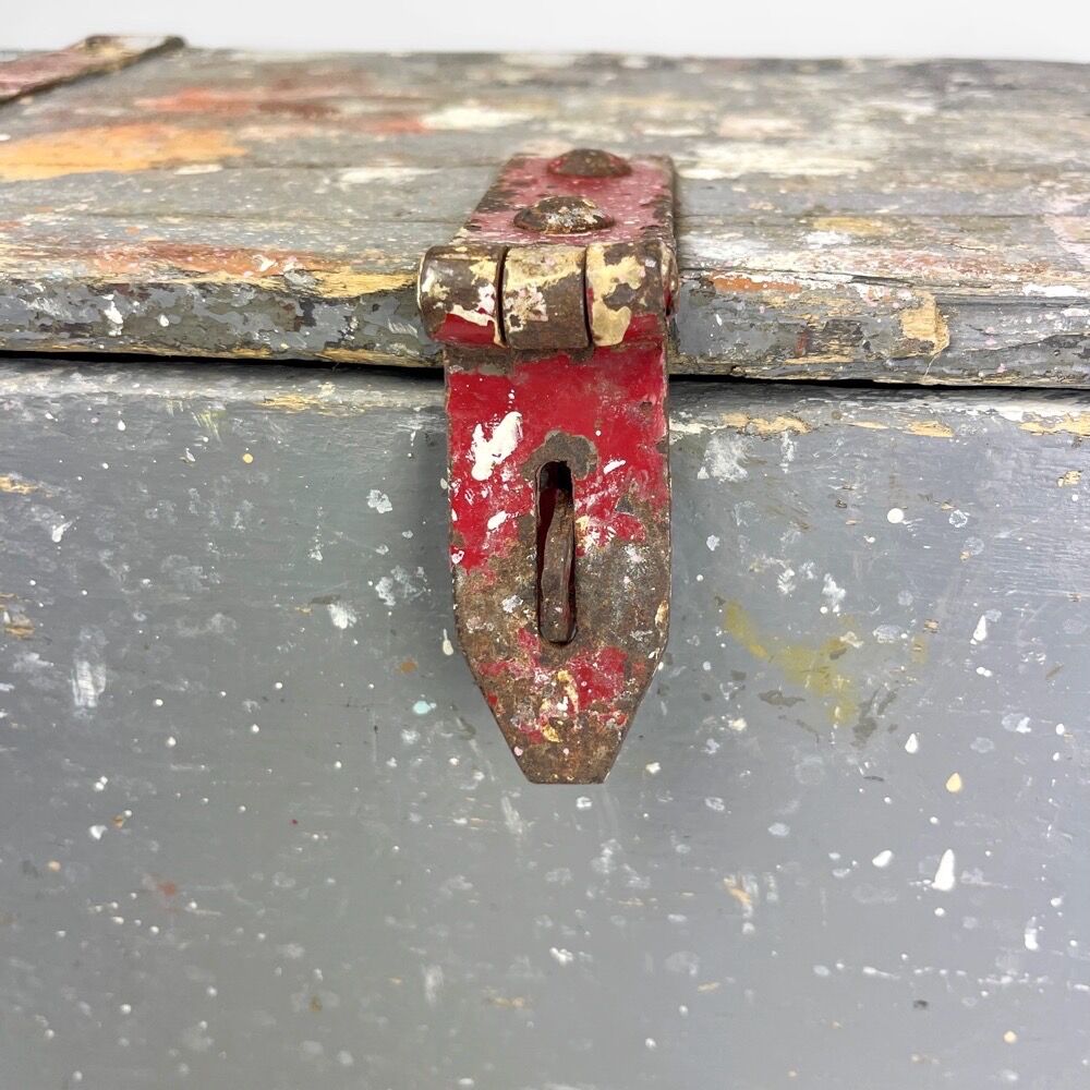 Old wooden painter's box