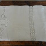 White linen tablecloth