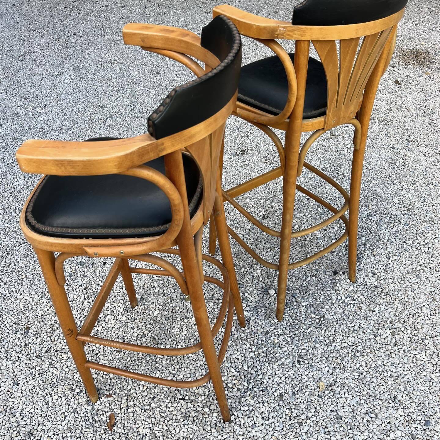 Pair of vintage bistro stools 1950/60 thonet style