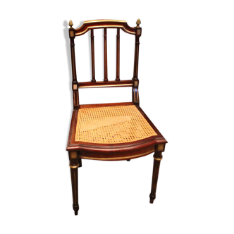 19th century mahogany office chair and Louis XVI-style bronze ornaments