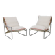 2x vintage lounge chair in chrome, 1970s new cussions