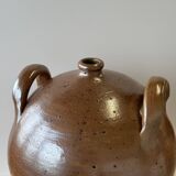 Large round stoneware jar